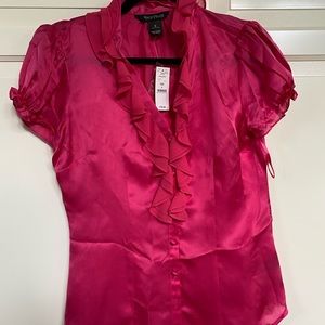 White House black market silk blouse